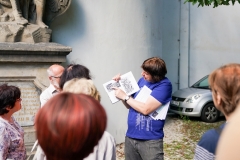 Průvodce Petr Mráz při prohlídce Klárova ústavu slepců,  foto: Mariia Reshtovaniuk