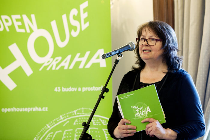 Andrea Šenkyříková na zahajovací recepci Open House Praha 2017