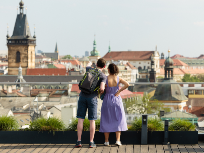 View from the rooftop of the building Quadrio