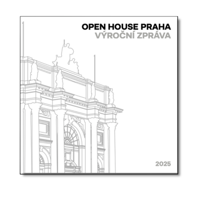 Titulka Výroční zprávy 2025 s motivem nádraží Těšnov